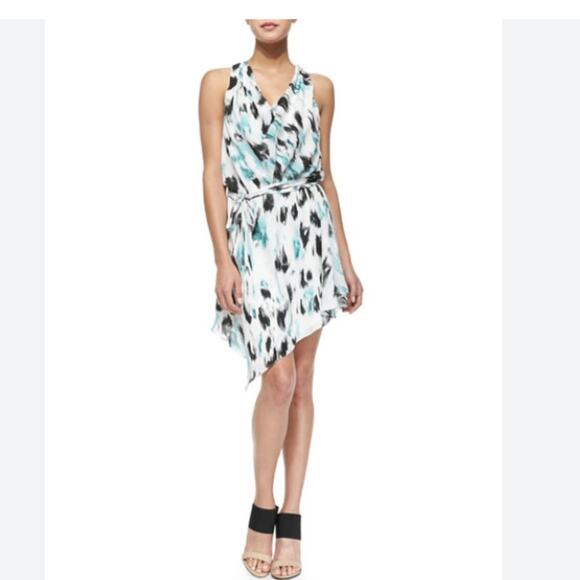 HAUTE HIPPIE $495 Printed Silk Skylight Dress Medium M - Picture 1 of 7